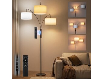 Dimbaar LED Booglamp 36W - 187cm - Zwart