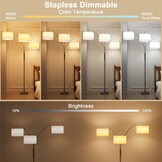 Dimbaar LED Booglamp 36W - 187cm - Zwart