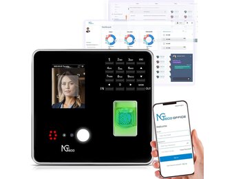 Cloud Tijdregistratiesysteem TC1 | WiFi | Mobiele App | 5 Kaarten | 30% Korting