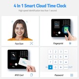 Cloud Tijdregistratiesysteem TC1 | WiFi | Mobiele App | 5 Kaarten | 30% Korting