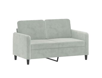VidaXL Tweezitsbank 120cm Fluweel Lichtgrijs - 35% Korting
