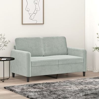 VidaXL Tweezitsbank 120cm Fluweel Lichtgrijs - 35% Korting