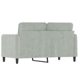 VidaXL Tweezitsbank 120cm Fluweel Lichtgrijs - 35% Korting