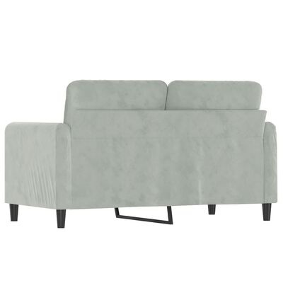 VidaXL Tweezitsbank 120cm Fluweel Lichtgrijs - 35% Korting