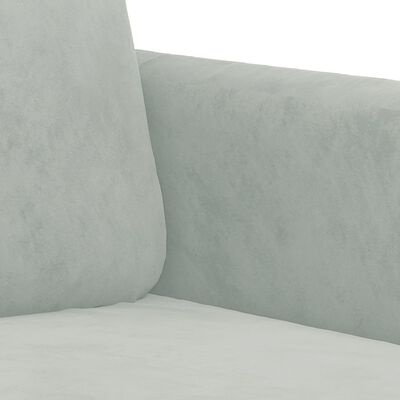 VidaXL Tweezitsbank 120cm Fluweel Lichtgrijs - 35% Korting