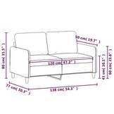 VidaXL Tweezitsbank 120cm Fluweel Lichtgrijs - 35% Korting