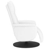 Verstelbare Fauteuil met Voetensteun - Kunstleer Wit - 41% Korting