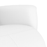Verstelbare Fauteuil met Voetensteun - Kunstleer Wit - 41% Korting