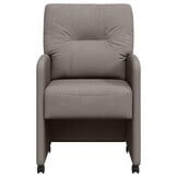 vidaXL Eetstoelen met wielen, Taupe - 2 stuks, 35% korting