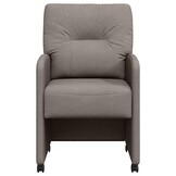 vidaXL Eetstoelen met wielen Taupe (2 stuks) - 61% Korting