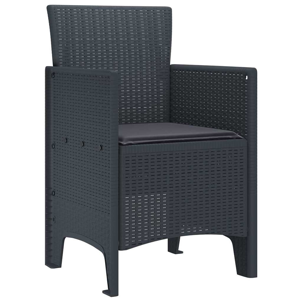 VidaXL Tuinstoel Antraciet (4 stuks) - 35% Korting