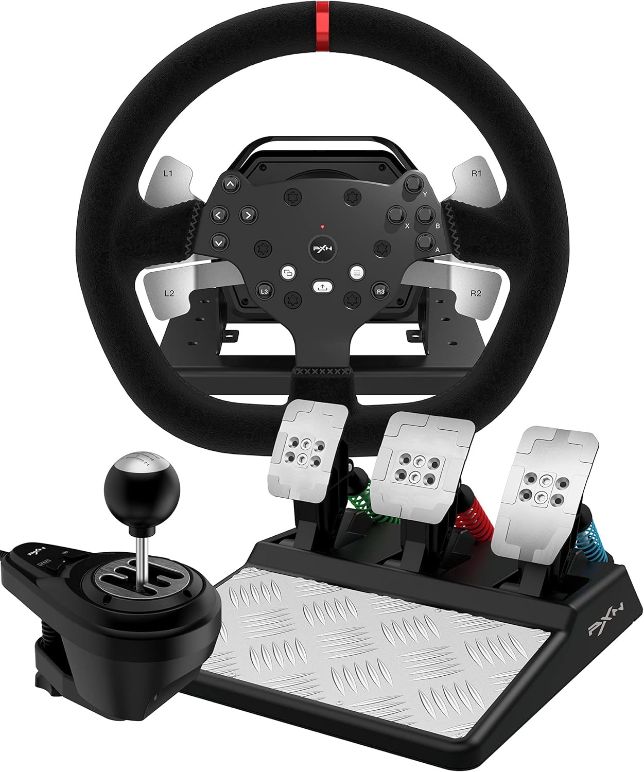 Racestuur Force Feedback met 3 Pedalen & H-Shifter - 35% Korting