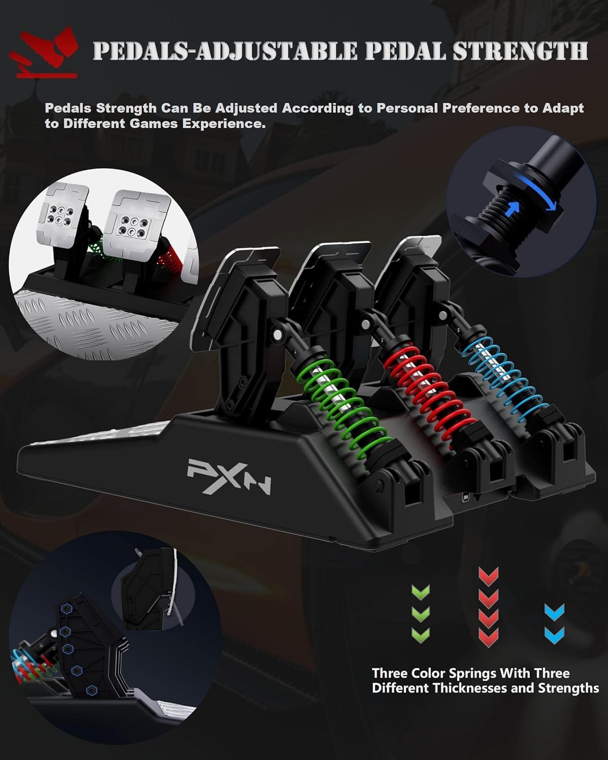 Racestuur Force Feedback met 3 Pedalen & H-Shifter - 35% Korting