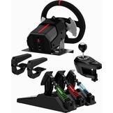 Racestuur Force Feedback met 3 Pedalen & H-Shifter - 35% Korting