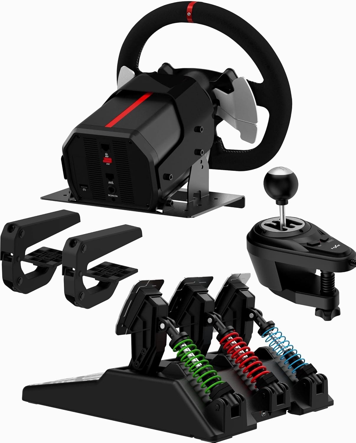 Racestuur Force Feedback met 3 Pedalen & H-Shifter - 35% Korting