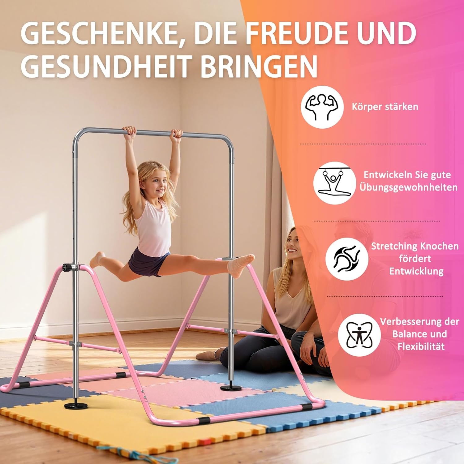 Opvouwbare Turnstang Kinderen | 4 Hoogtes | 29% Korting