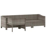 4-delige Loungeset Poly Rattan Grijs - 30% Korting