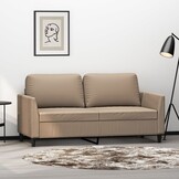 VidaXL Tweezitsbank Cappuccino - Kunstleer - 140 cm - 35% Korting