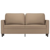 VidaXL Tweezitsbank Cappuccino - Kunstleer - 140 cm - 35% Korting