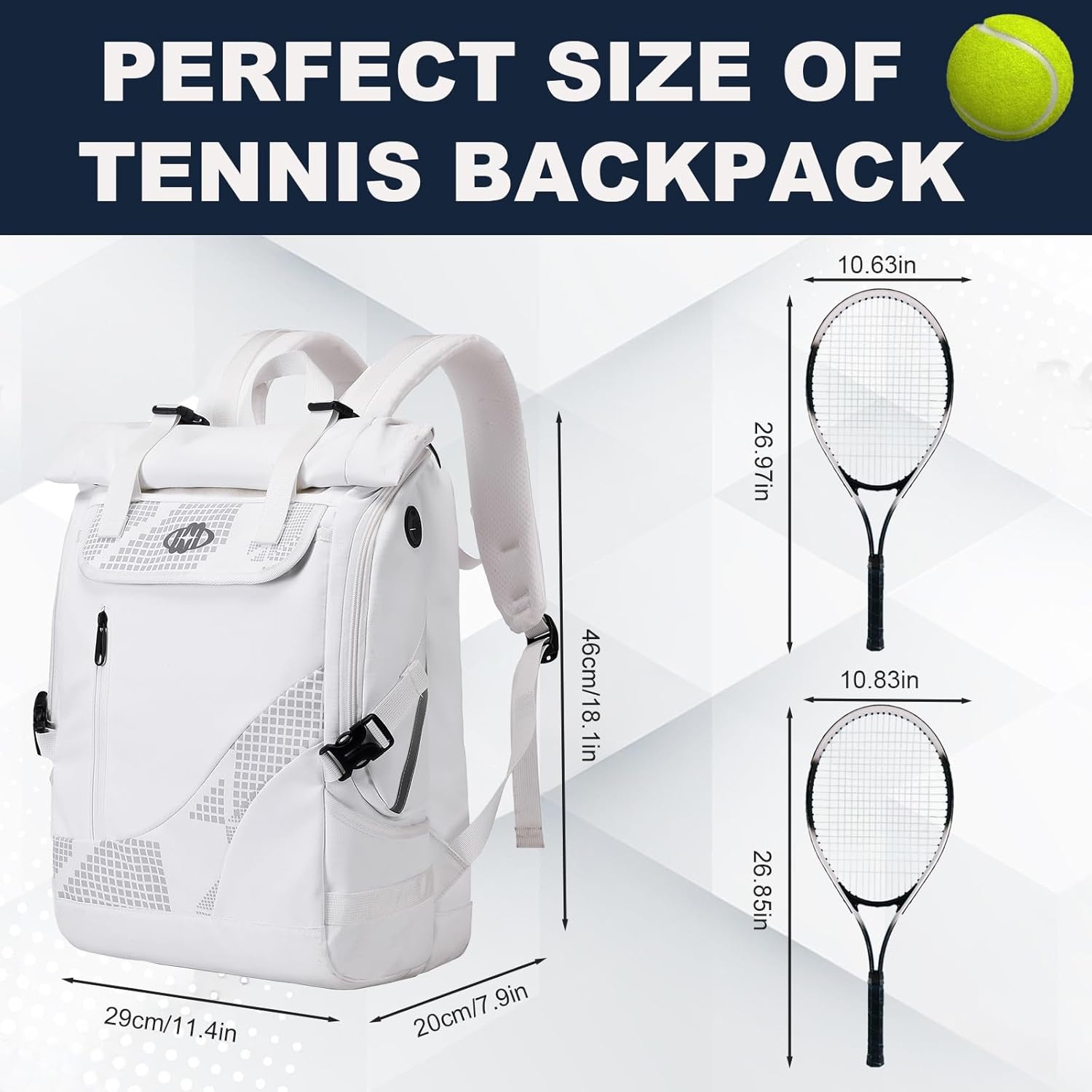 Tennisrugzak 40L - Rackets, Laptop & Schoenenvak - Unisekstoest - 29% Korting