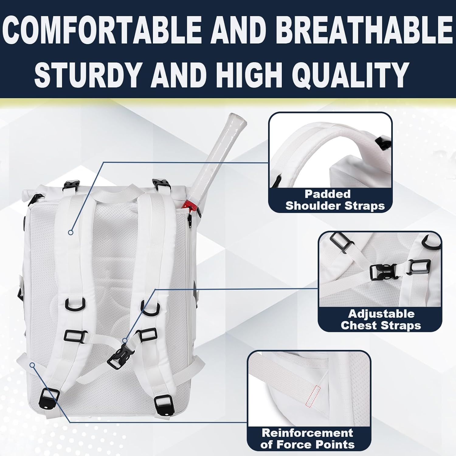 Tennisrugzak 40L - Rackets, Laptop & Schoenenvak - Unisekstoest - 29% Korting