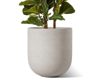 Grote Keramische Plantenpot Grijs 30 cm | Binnen & Buiten | 34% Korting