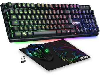 Draadloze Gaming Toetsenbord & Muis Set | QWERTY Spaans | RGB | 2.4 GHz