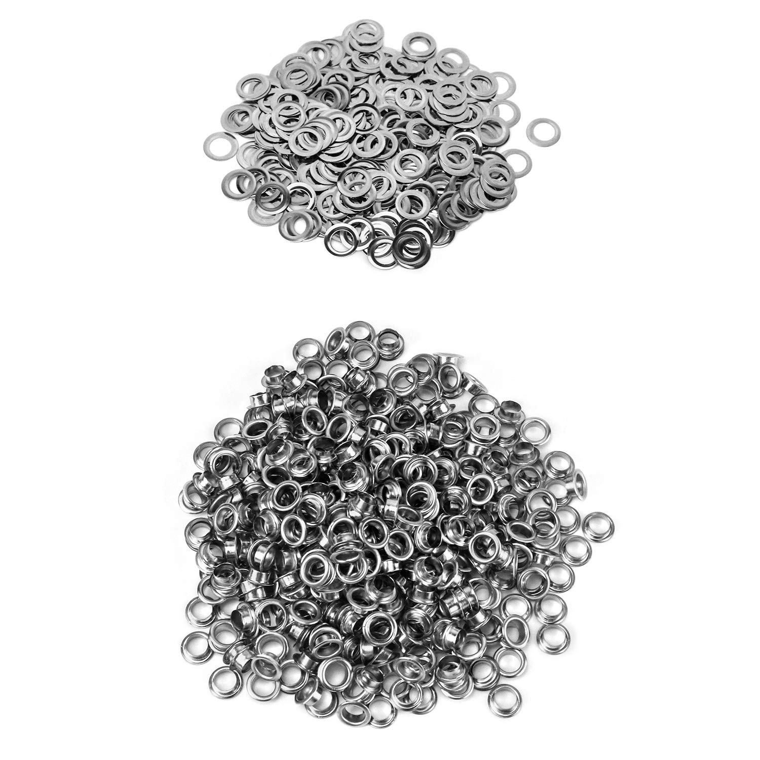 1000x Doorvoertules 6mm Zilver - Leer, Textiel & Knutselwerk