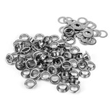1000x Doorvoertules 6mm Zilver - Leer, Textiel & Knutselwerk
