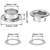 1000x Doorvoertules 6mm Zilver - Leer, Textiel & Knutselwerk