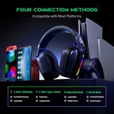 Gaming Headset 3-in-1: PC, PS5, Xbox, Mobiel | 40u Batterij | Zwart | -34%