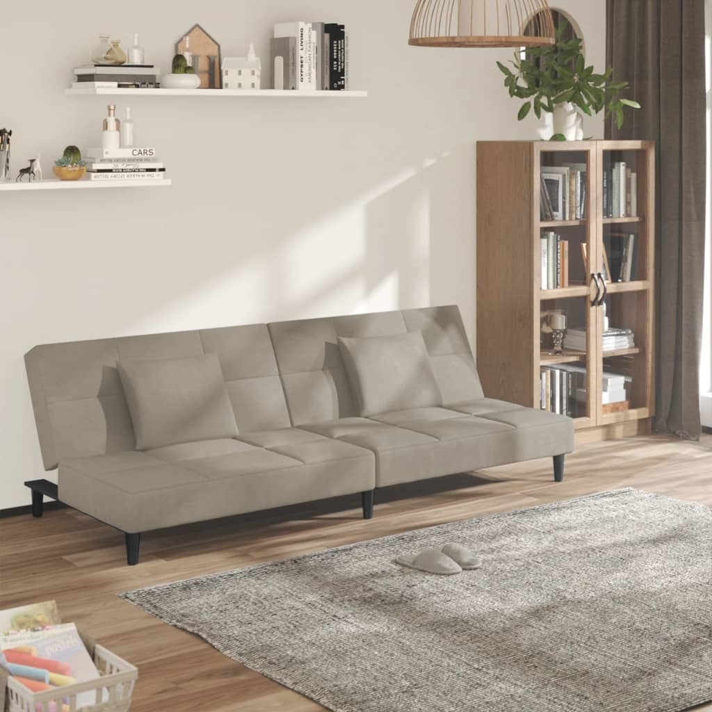 vidaXL Slaapbank Lichtgrijs Fluweel - 35% Korting!