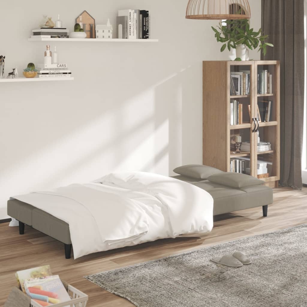 vidaXL Slaapbank Lichtgrijs Fluweel - 35% Korting!