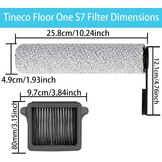 Tineco Floor One S7 Pro Accessoireset: 2 Borstelrollen & 2 HEPA-filters - 73% Korting!