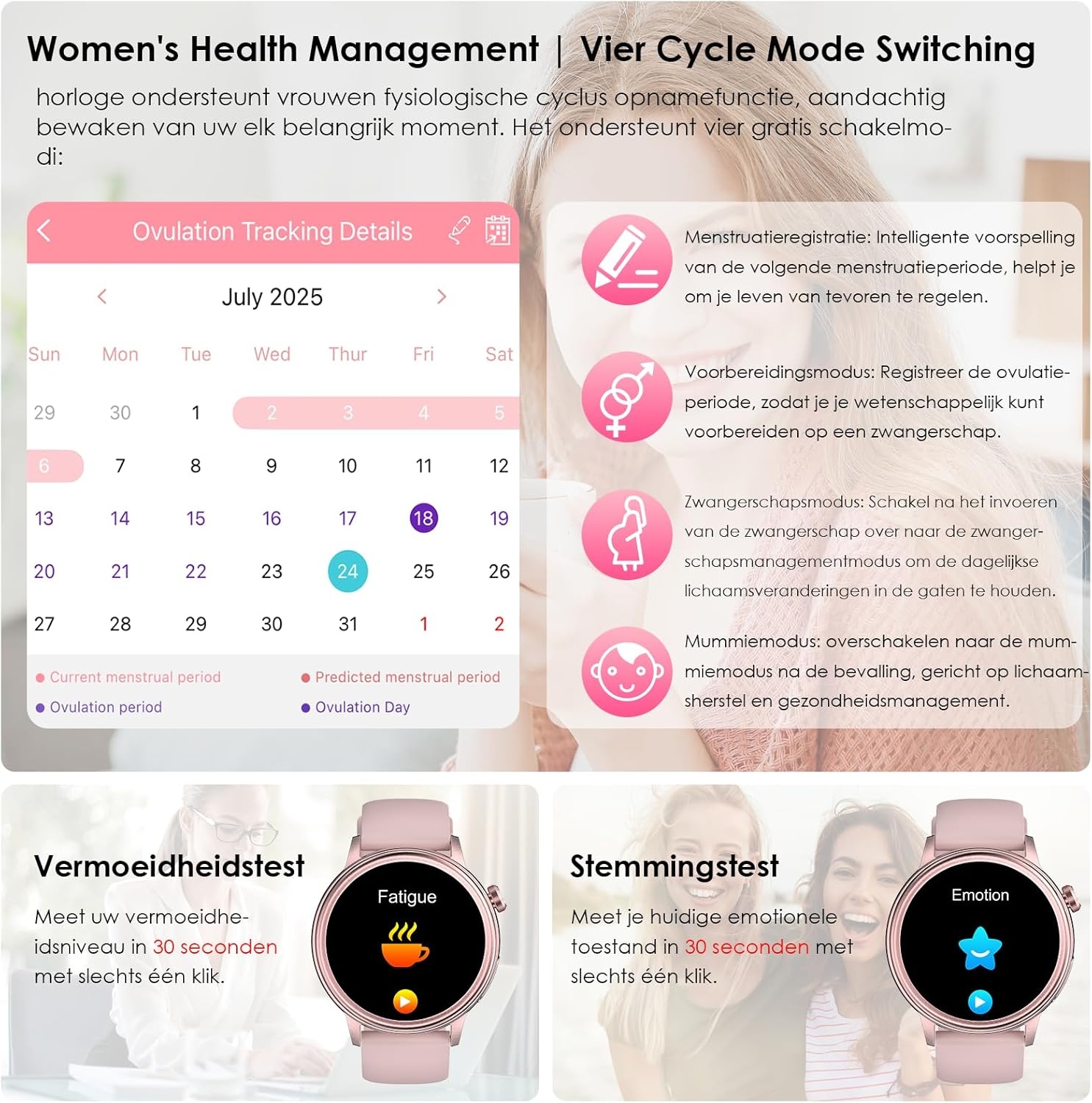 Smartwatch ECG met Telefoonfunctie & SOS - 1.39" Zwart - 29% Korting