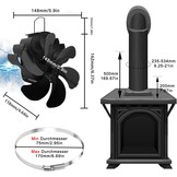 Kachelventilator 6 Bladen - Warmte-Aangedreven - 34% Korting!