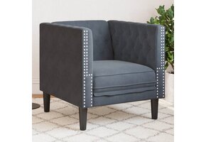 Donkergrijze Chesterfield Fauteuil - 52% Korting