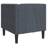 VidaXL Fauteuil Chesterfield-stijl Fluweel Donkergrijs | 35% Korting