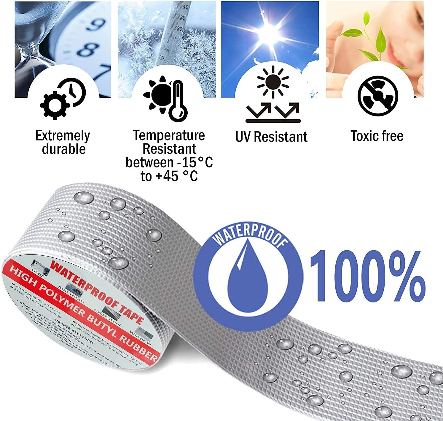 Waterdichte Butyltape 5m x 5cm - Zelfklevend & Weerbestendig | 25% Korting