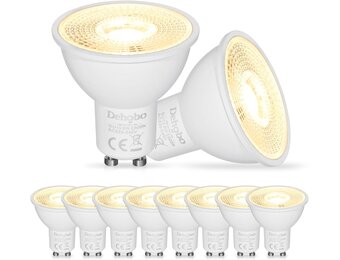 Set van 10 GU10 LED Lampen 6W (60W) Warm Wit, 28% Korting