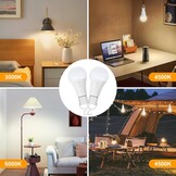 2x E27 LED Lamp 7W Dimbaar, 3 Kleuren & Timer - 28% Korting