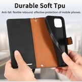 Leren Flip Hoesje Honor Magic 6 Pro met Rits & Kaarthouder (Zwart) - 28% Korting