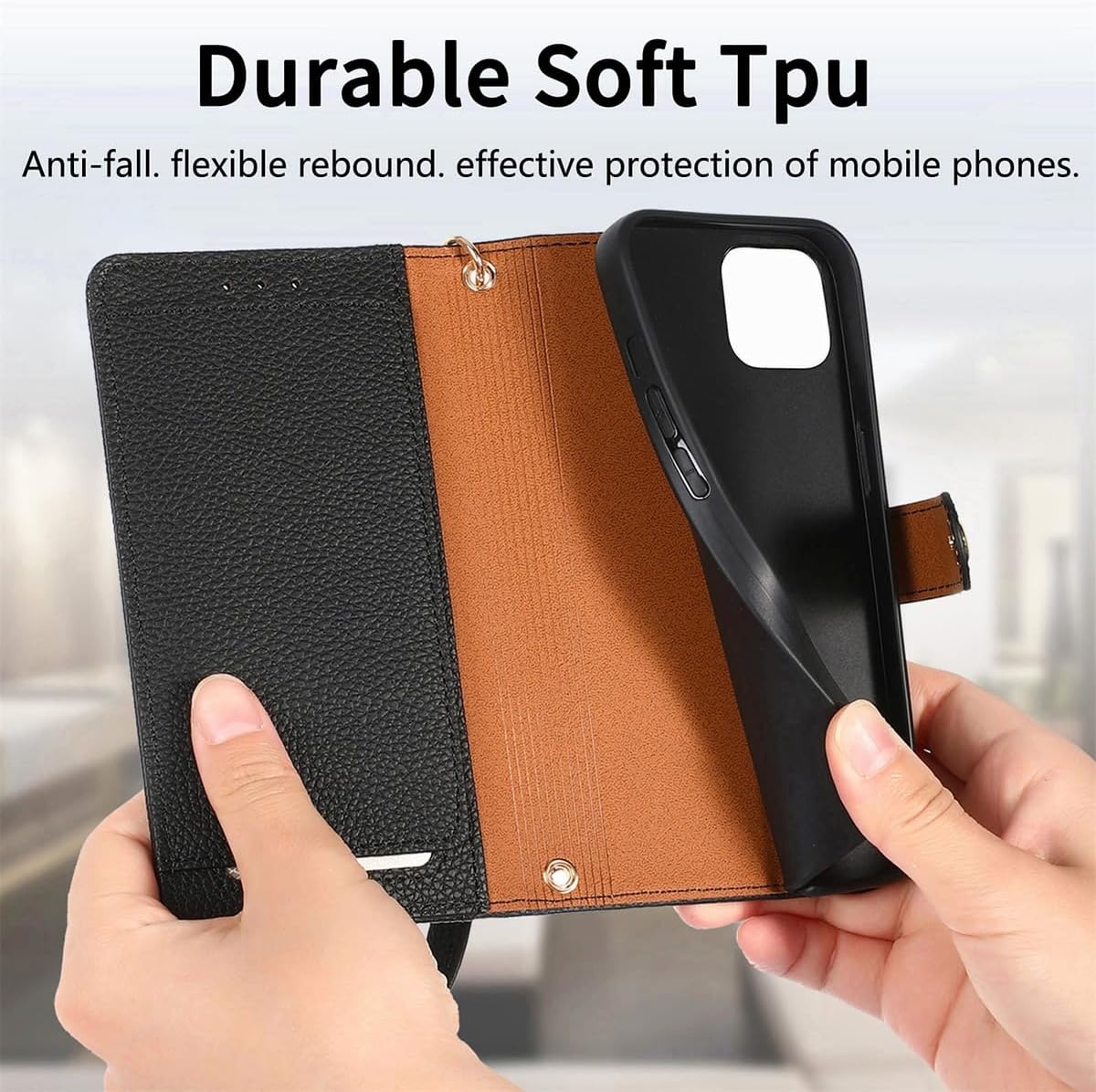 Leren Flip Hoesje Honor Magic 6 Pro met Rits & Kaarthouder (Zwart) - 28% Korting