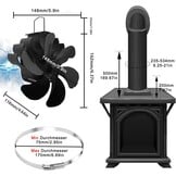 Warmte-Aangedreven Kachelventilator 6 Bladen - 34% Korting!