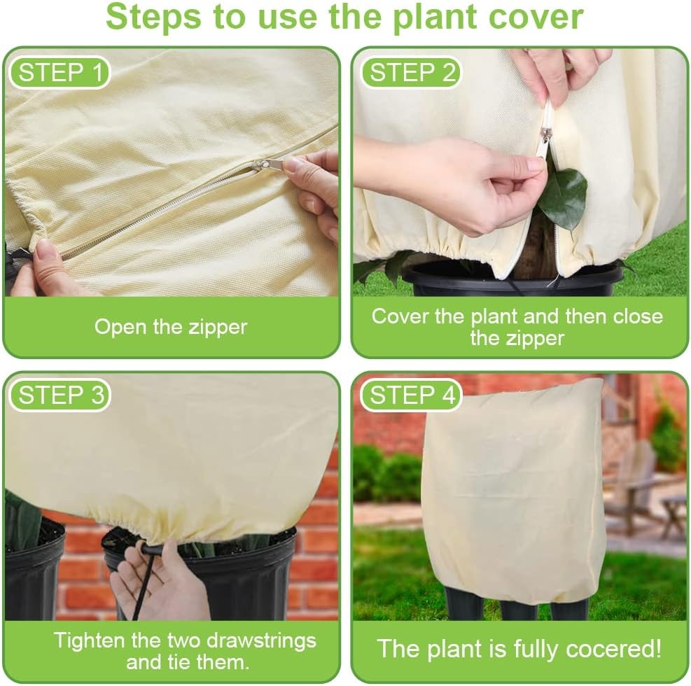 2x Fleece Plantenhoes - Vorst- Wind- & Ongediertebescherming (120x180cm)