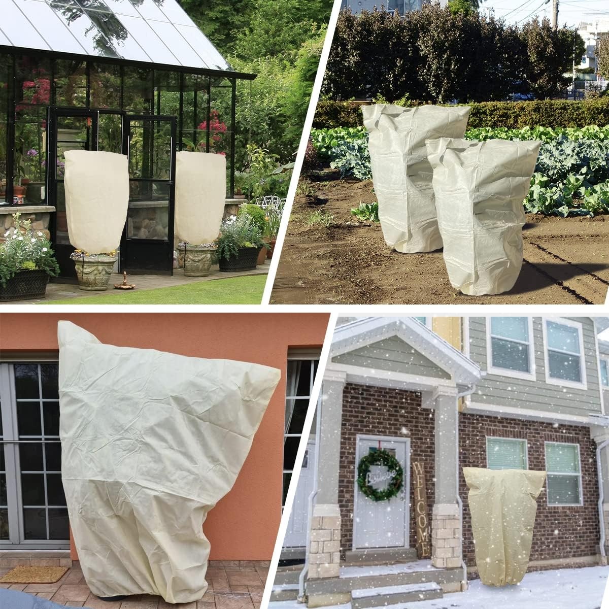 2x Fleece Plantenhoes - Vorst- Wind- & Ongediertebescherming (120x180cm)