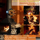 6-Blads Kachelventilator - Warmte-aangedreven & Milieuvriendelijk