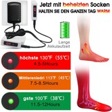 Elektrische Verwarmde Sokken Unisex - 3,7V 4000mAh - 3 Warmtestanden - 12u Warmte