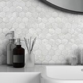 Zelfklevende Wandtegels Marmerlook Hexagon Beige Goud 3D - 32% Korting
