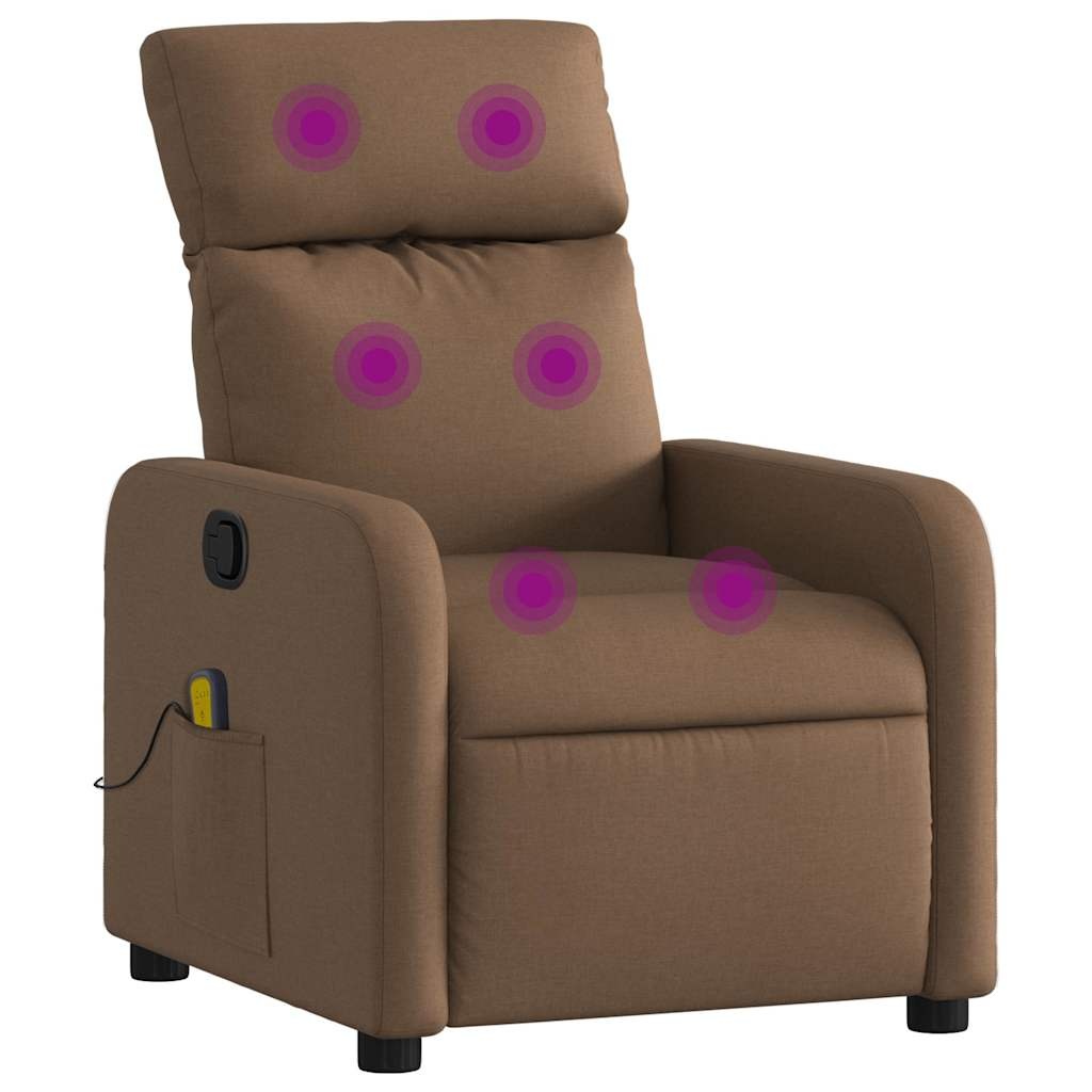 Verstelbare Massagestoel Stof Bruin - 59% Korting!